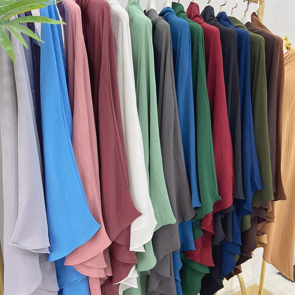 HJ907 Solid Color Hijab Middle East Dubai Turkey Solid Color Big Hijab - MinYang Fashion Apparel Accessory Manufacturer