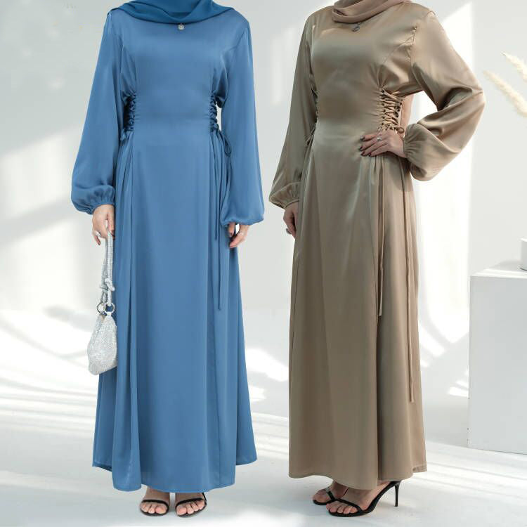 LR702 European and American solid color high collar slim elegant dress with thin straps - MinYang Fashion Apparel Accessory Manufacturer