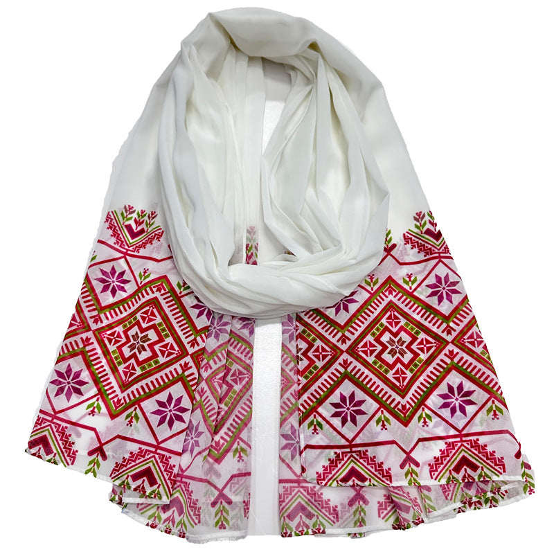 NUEVO02 HIJAB DE GASA CON ESTAMPADO KUFFIYEH