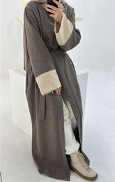 LR744 AliExpress Dubai Middle East Turkish Loose Large Size Elegant Cardigan Robe - MinYang Fashion Apparel Accessory Manufacturer
