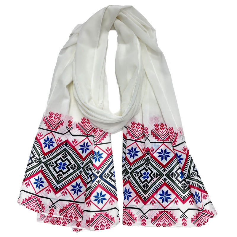 NUEVO02 HIJAB DE GASA CON ESTAMPADO KUFFIYEH