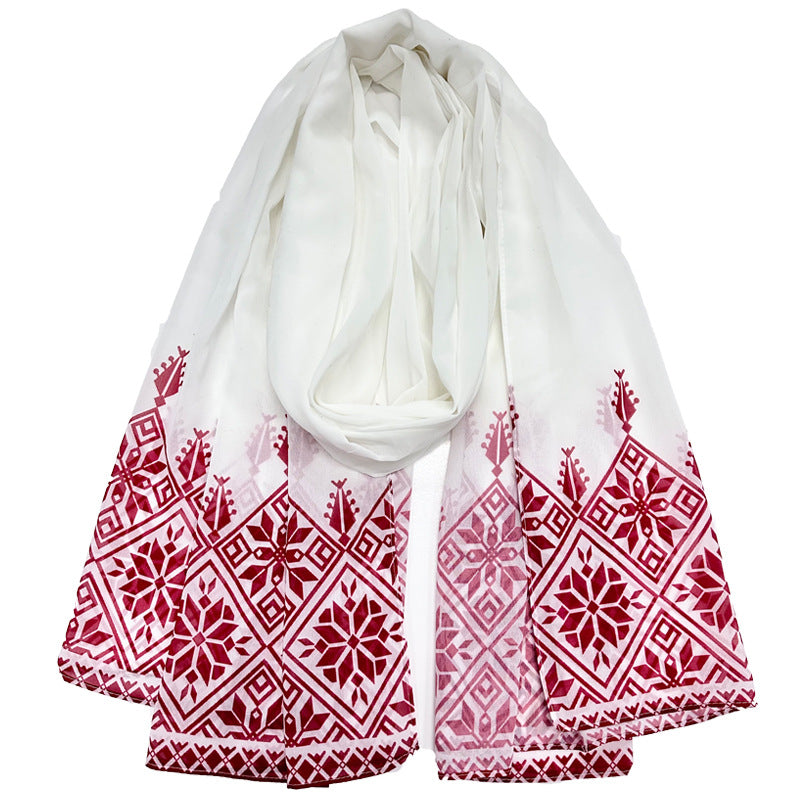 NUEVO02 HIJAB DE GASA CON ESTAMPADO KUFFIYEH