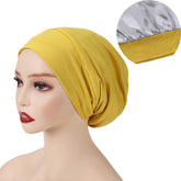 TJ095 premium plain cotton satin Lined under cap - MinYang Fashion Apparel Accessory Manufacturer