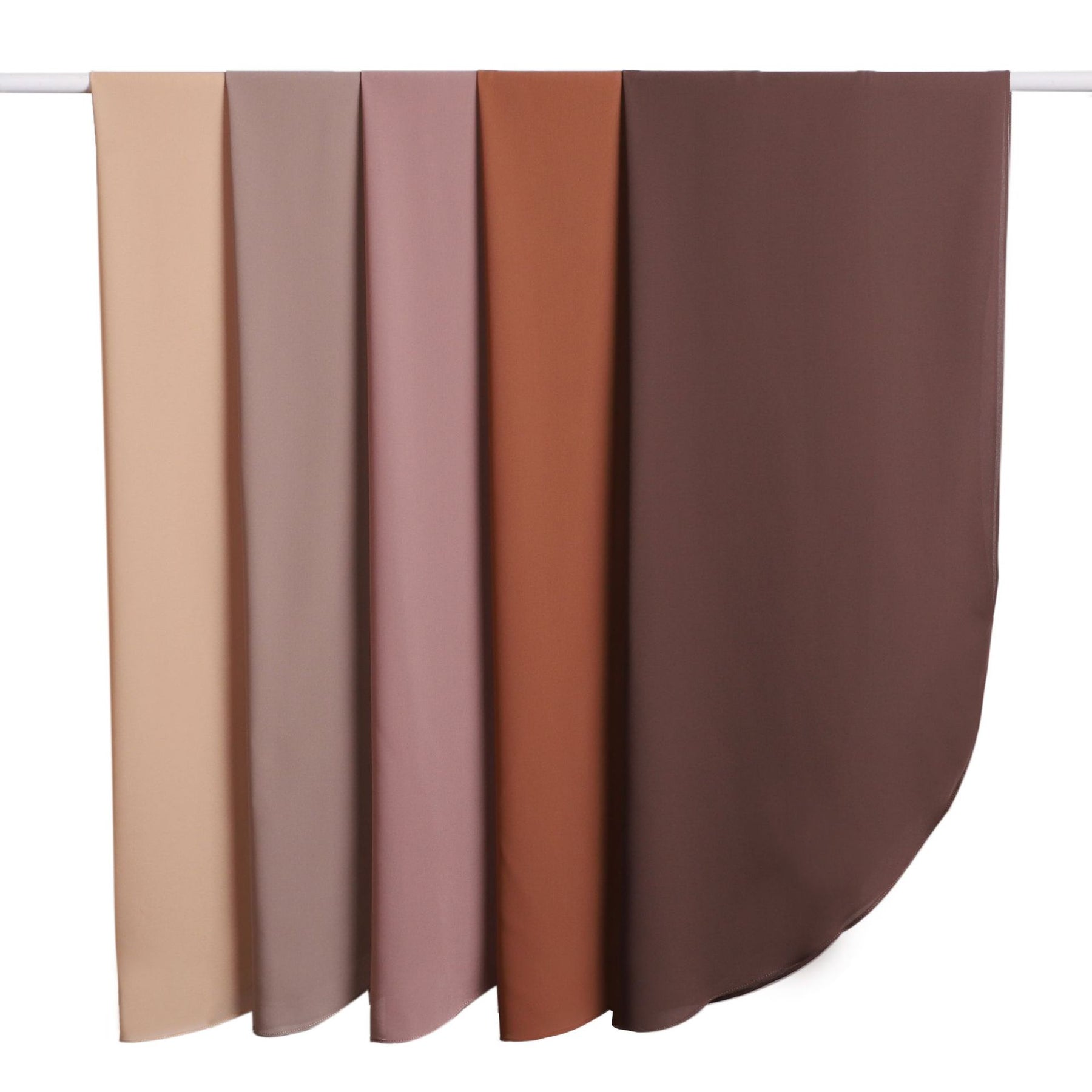 MRYJ01 Rounded hem semi-circular chiffon hijab