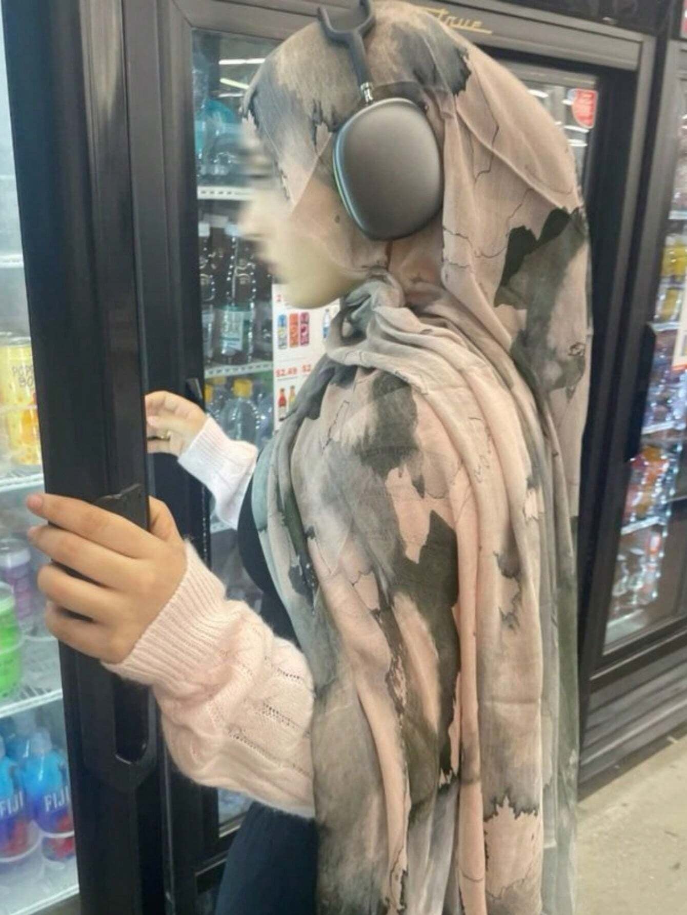 Bufanda/hijab con estampado modal de la serie acuarela de lujo MYM06