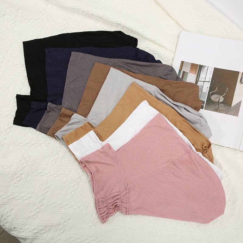 YSL017 Raner solid color elastic hat bottoming hat women's neck hat headscarf - MinYang Fashion Apparel Accessory Manufacturer