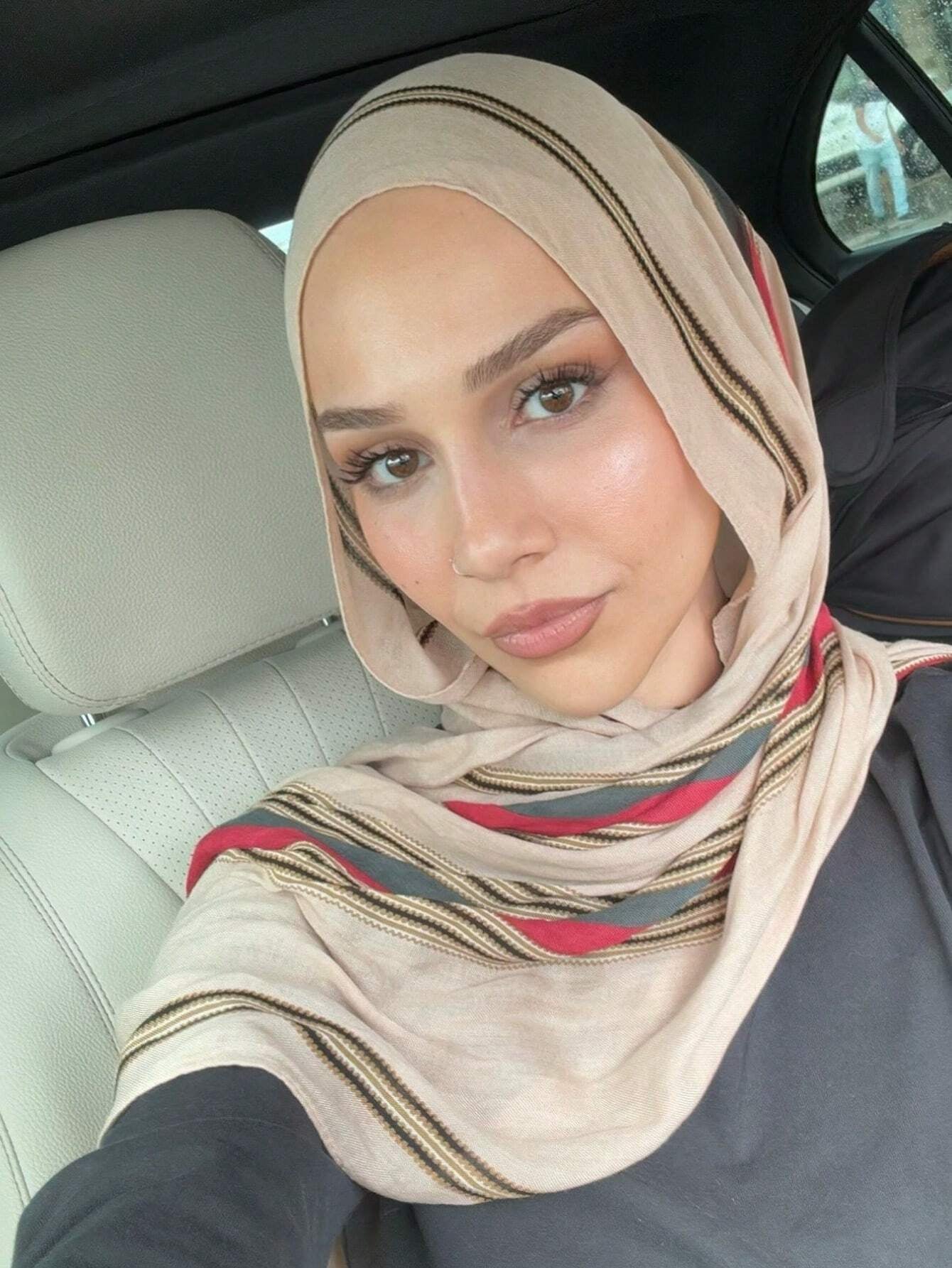 MYM09 Modal splicing print hijab - MinYang Fashion Apparel Accessory Manufacturer