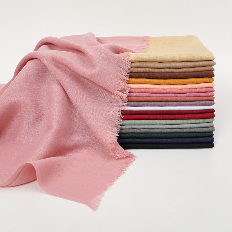 VS648 bamboo joints plain cotton hijab