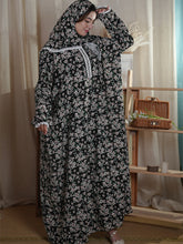 2  Large size women's dress new Middle Eastern Muslim robe dress fashion scarf one-piece printed prayer robe abaya - MinYang Fashion Apparel Accessory Manufacturer