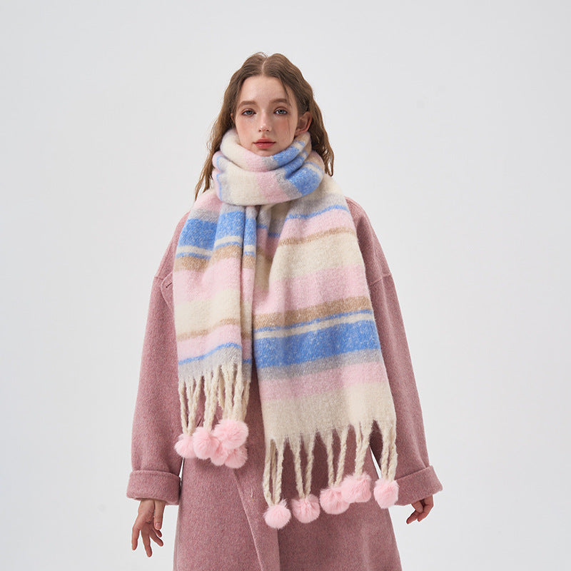 2023-08-20 stripe winter scarf - MinYang Fashion Apparel Accessory Manufacturer