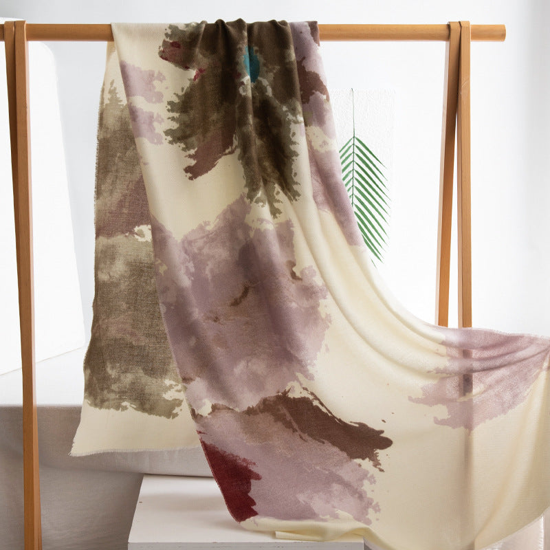 FH24-5783 Polyester Vintage Faux Cashmere Scarf hijab printed scarf scarf winter scarf