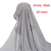 YW180 jersey hijab with undercap plain instant set - MinYang Fashion Apparel Accessory Manufacturer