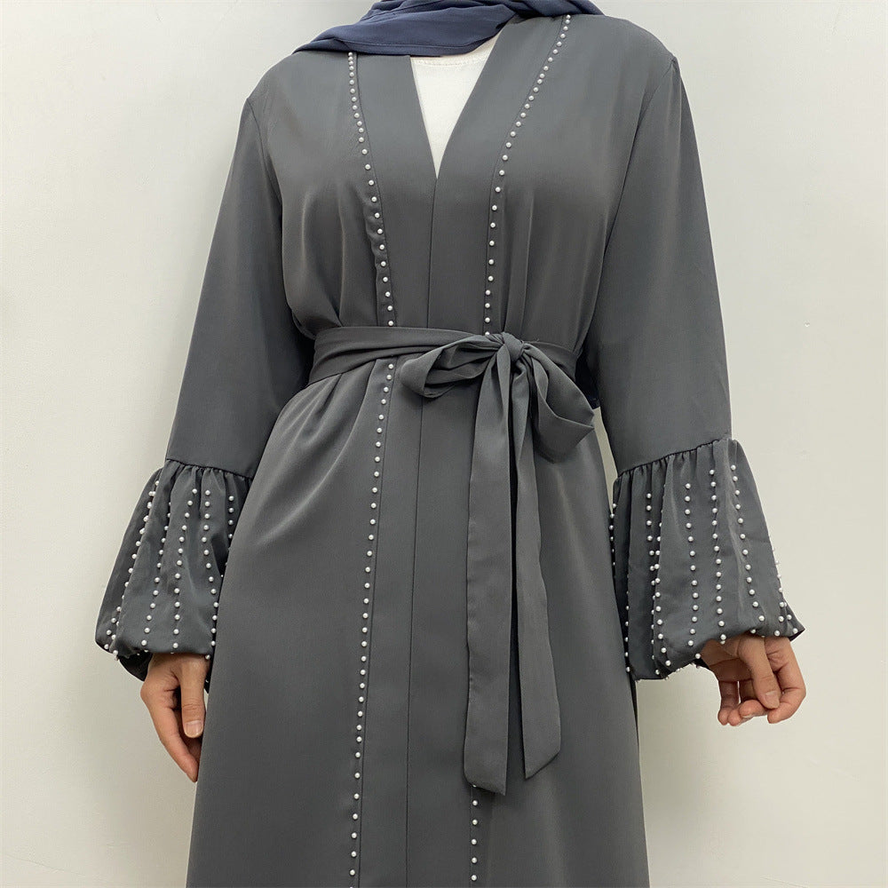 1961 plain Nail bead muslim abaya