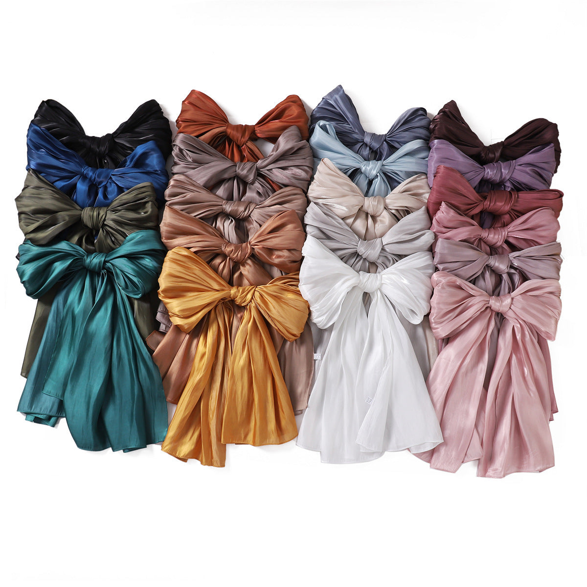 YZ206 Spring and summer new thin soft shiny silk shawl scarf