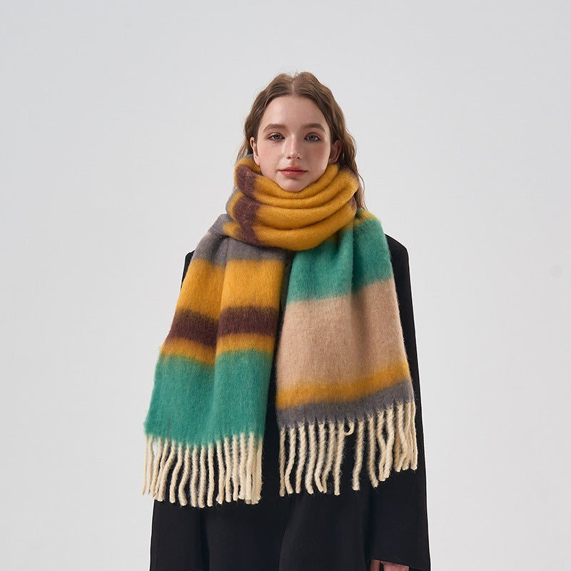 2023-8-25 stripe winter scarf - MinYang Fashion Apparel Accessory Manufacturer