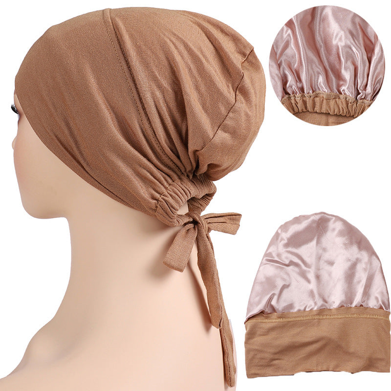 TJ010 Instant Hijab Under Cap with Inner Layer