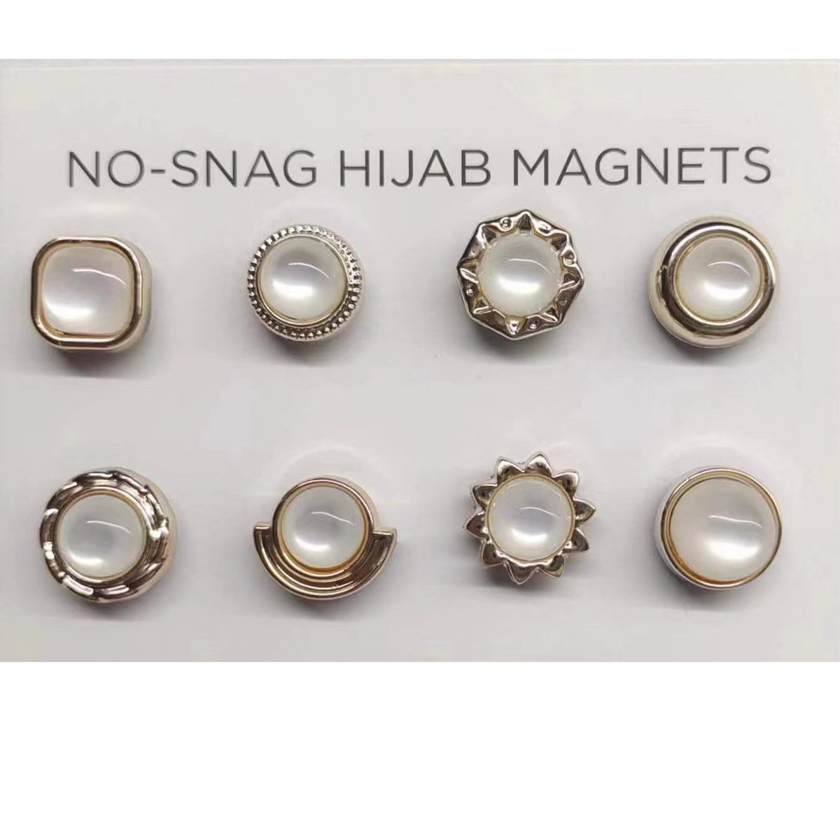 SZ001 Muslim scarf buckle magnetic buckle four-leaf clover scarf buckle strong magnetic seamless buckle round hijab pins magnet - MinYang Fashion Apparel Accessory Manufacturer