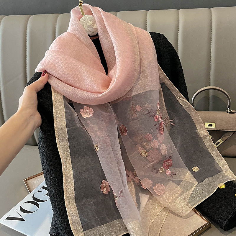 WJ003 Fashionable high-end long shawl printed scarf outerwear - MinYang Fashion Apparel Accessory Manufacturer