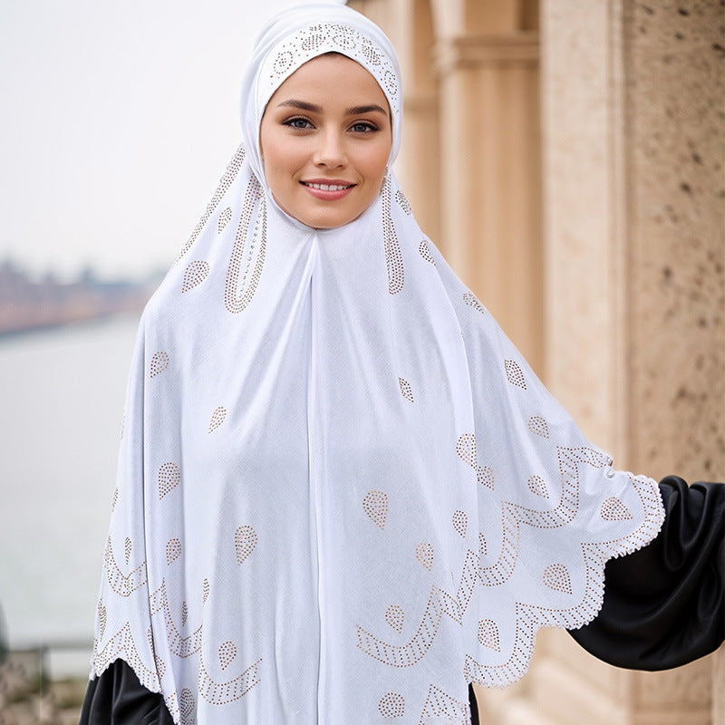 MSL137 Crystal hemp hot diamond headscarf - MinYang Fashion Apparel Accessory Manufacturer