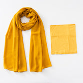 WJA73 plain chiffon Mercerized cotton under cap hijab set - MinYang Fashion Apparel Accessory Manufacturer