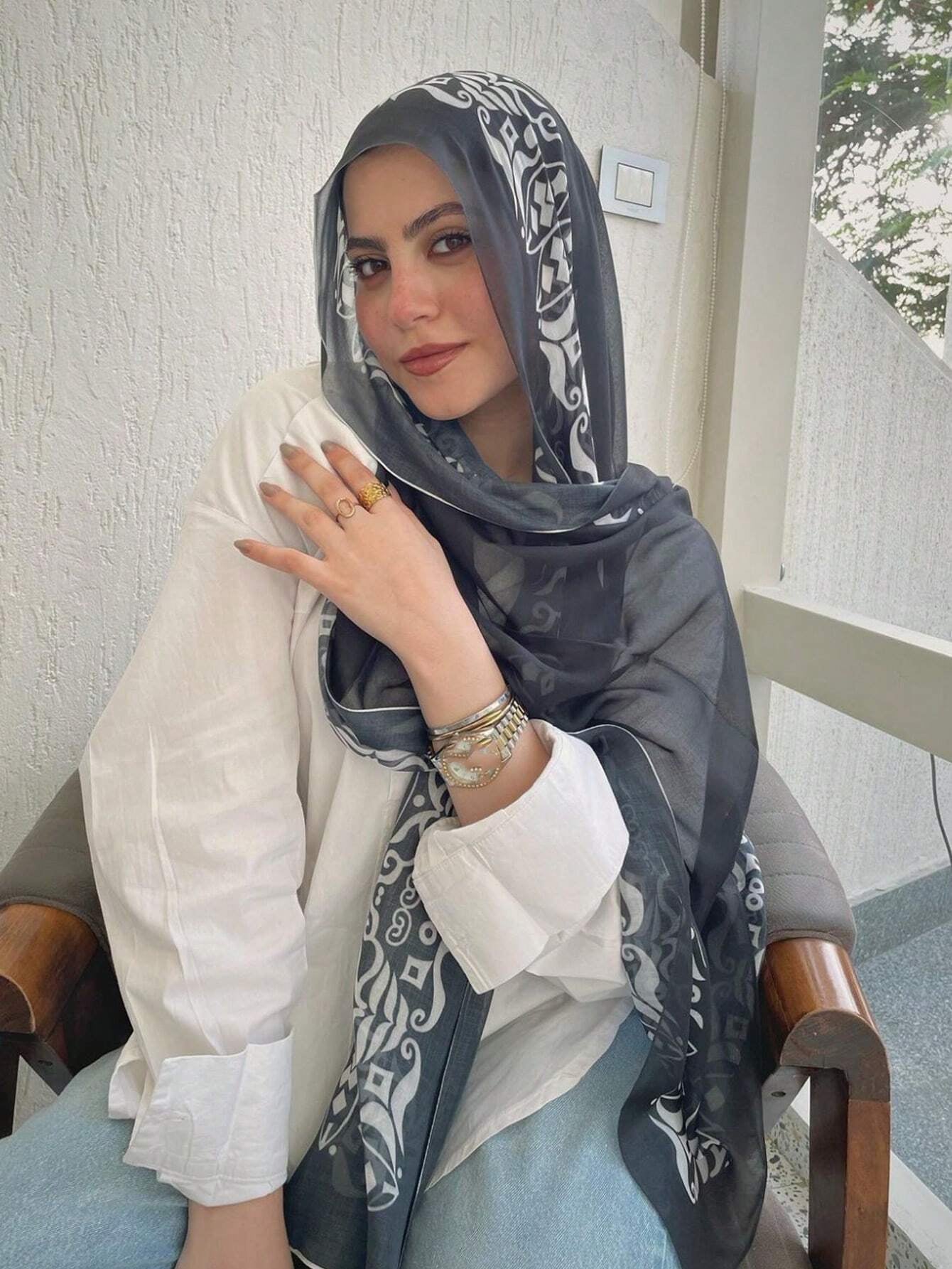 MYM30 Modal casual printed scarf/hijab - MinYang Fashion Apparel Accessory Manufacturer
