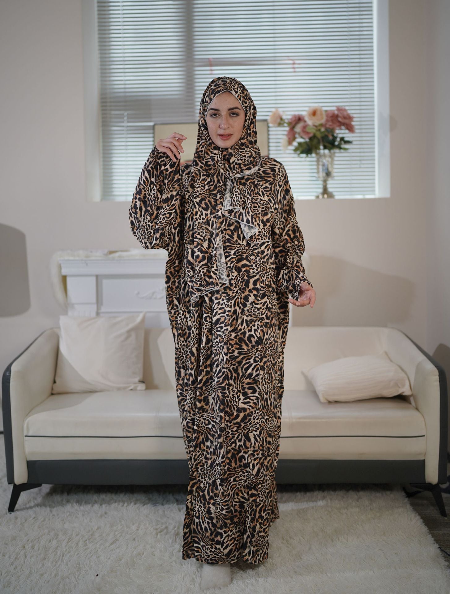 41 Cross-border large size Muslim women's worship clothes African print robe abaya Dresses/gowns prayer set