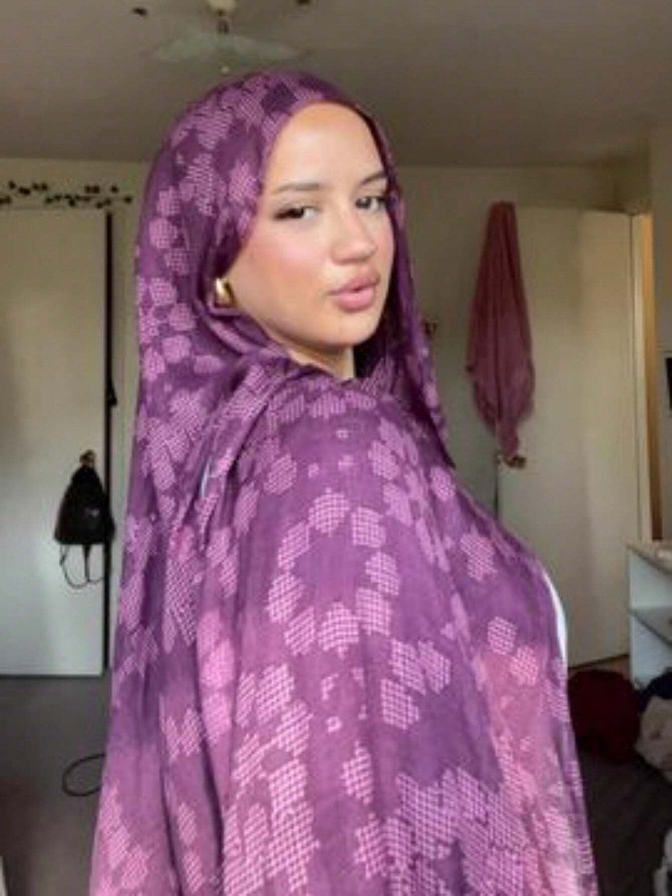MYM24 Modal geometric print hijab/scarf - MinYang Fashion Apparel Accessory Manufacturer
