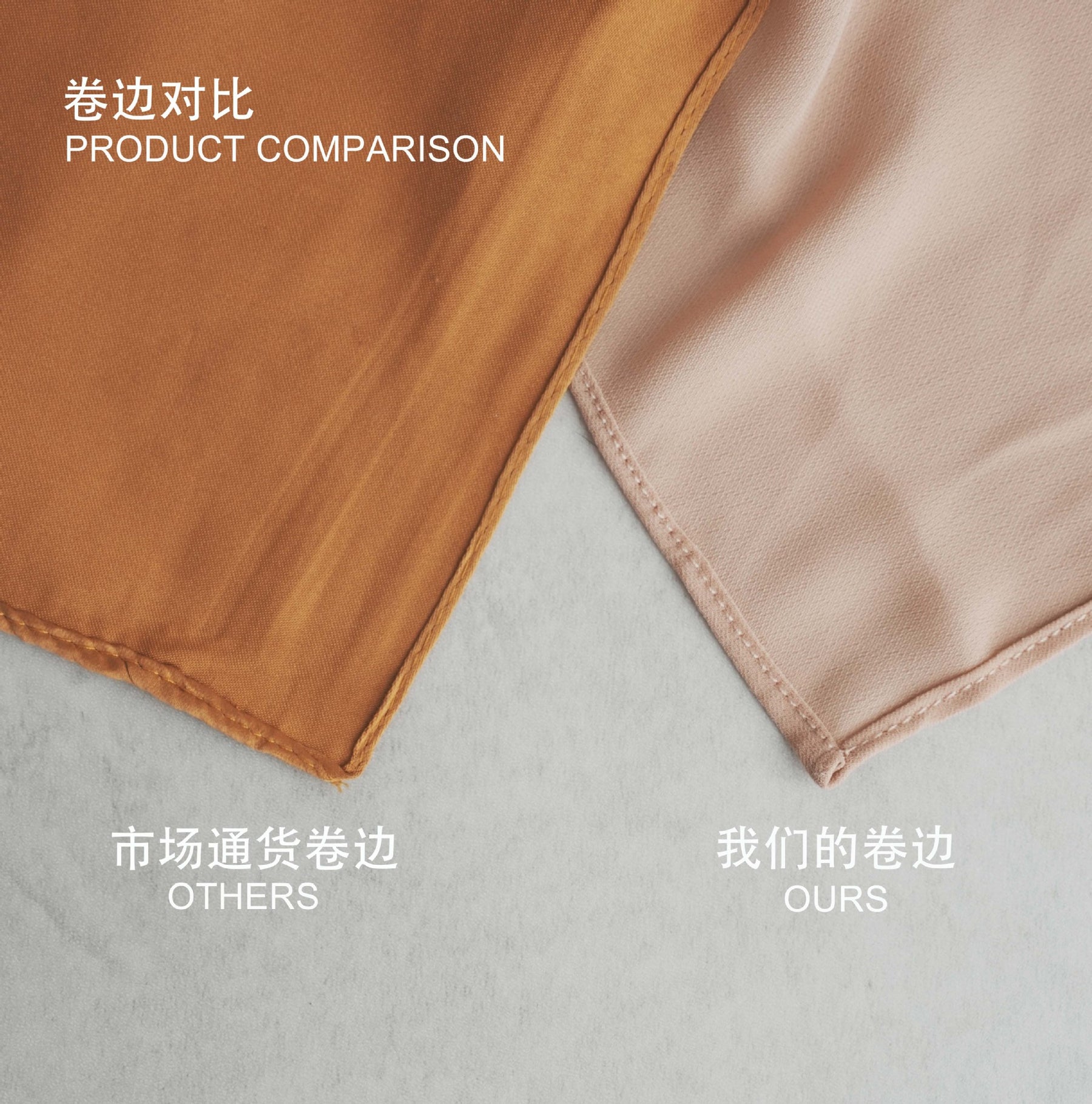 bf001 High Quality Right Angle Curled Chiffon Solid Color Scarf - MinYang Fashion Apparel Accessory Manufacturer