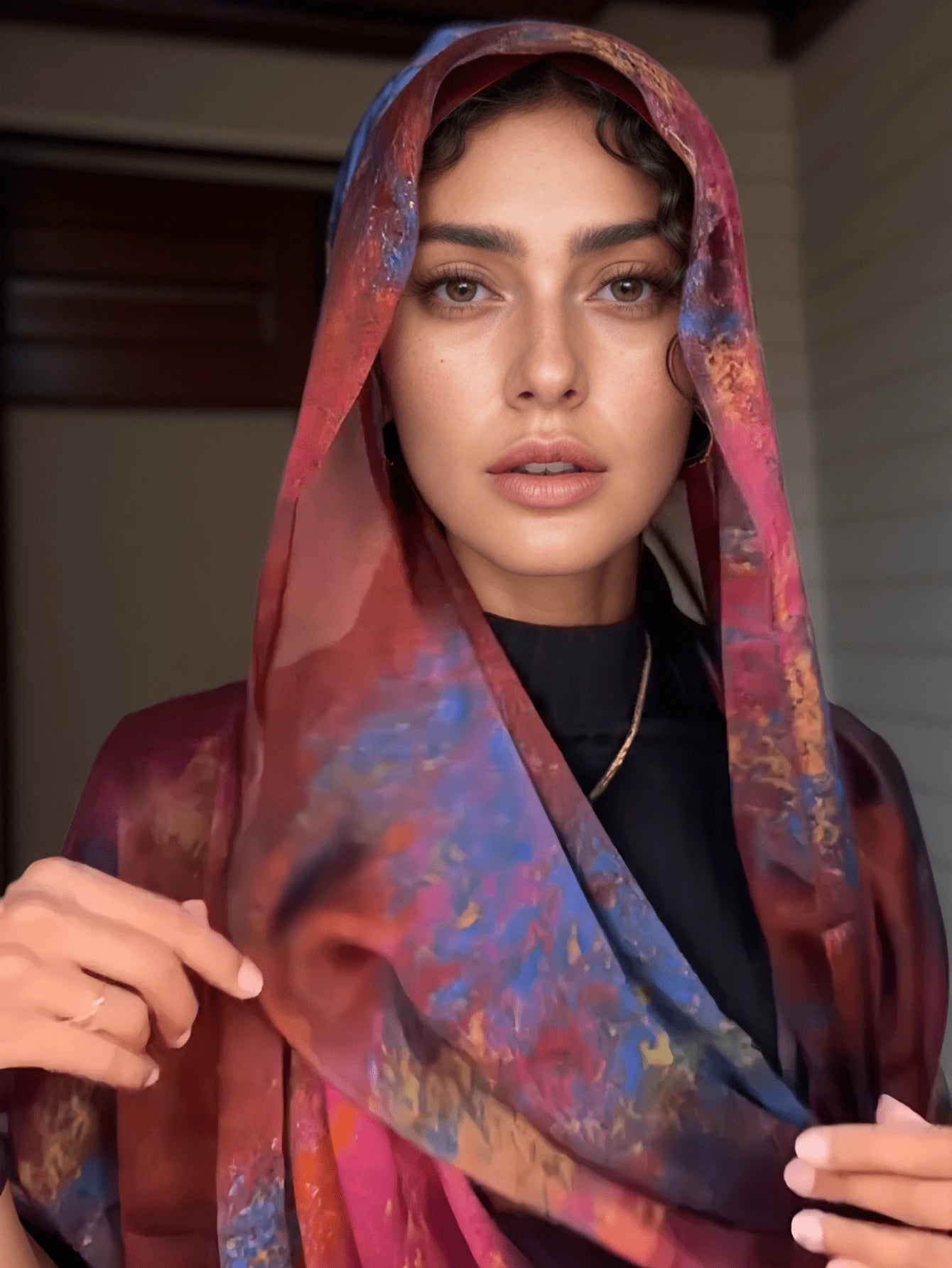 MYM14 Modal tie-dye printed scarf/hijab - MinYang Fashion Apparel Accessory Manufacturer
