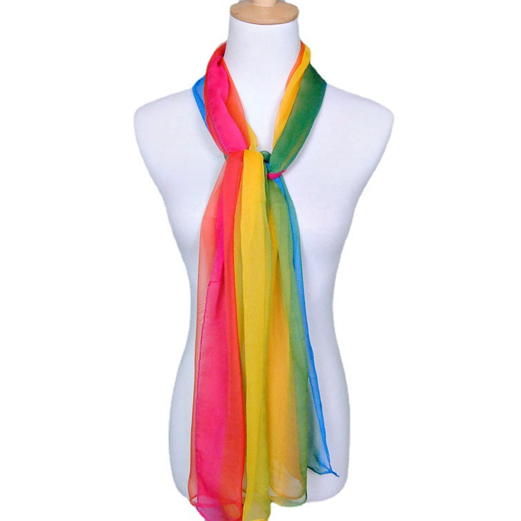 1002 gradient color georgette thin hijab scarf - MinYang Fashion Apparel Accessory Manufacturer