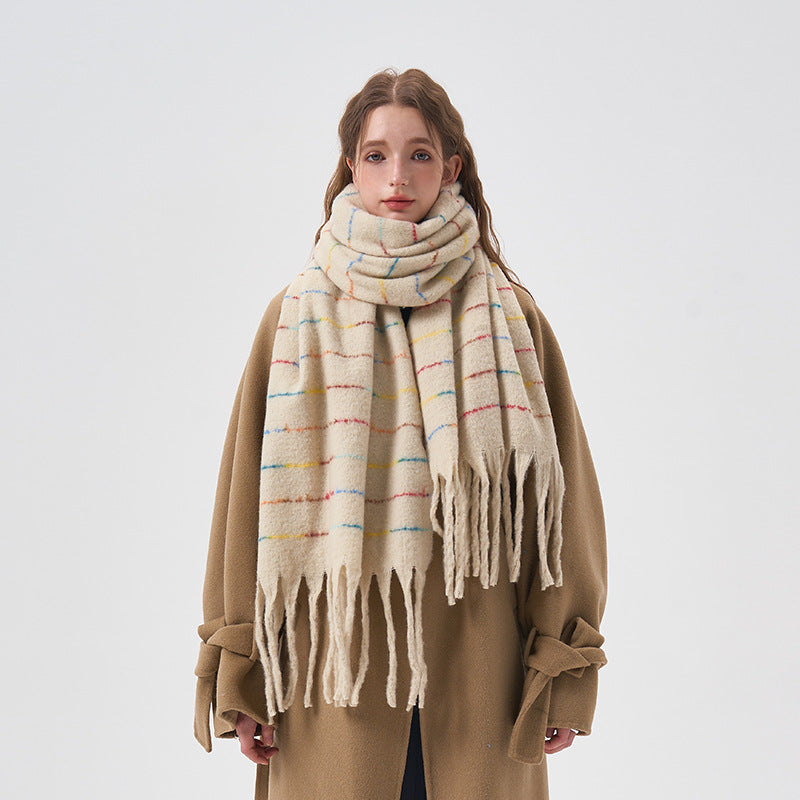 2023-08-26 stripe winter scarf - MinYang Fashion Apparel Accessory Manufacturer