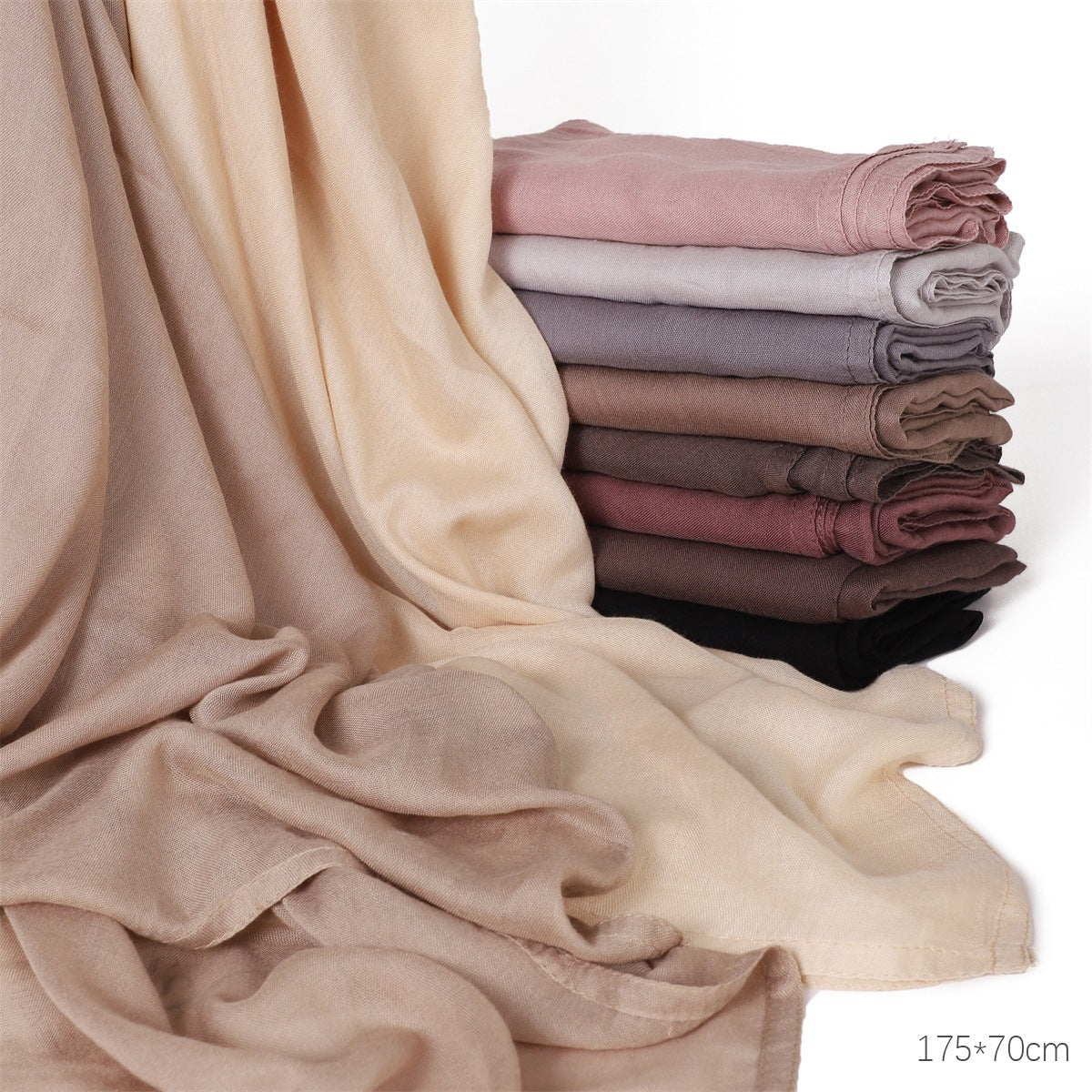 YZ228 High Quality Modal Scarf Shawl Small Size Solid Color Headband