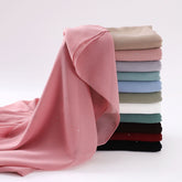 W-0019 plain pearl chiffon hot stamping dimond hijab scarf - MinYang Fashion Apparel Accessory Manufacturer