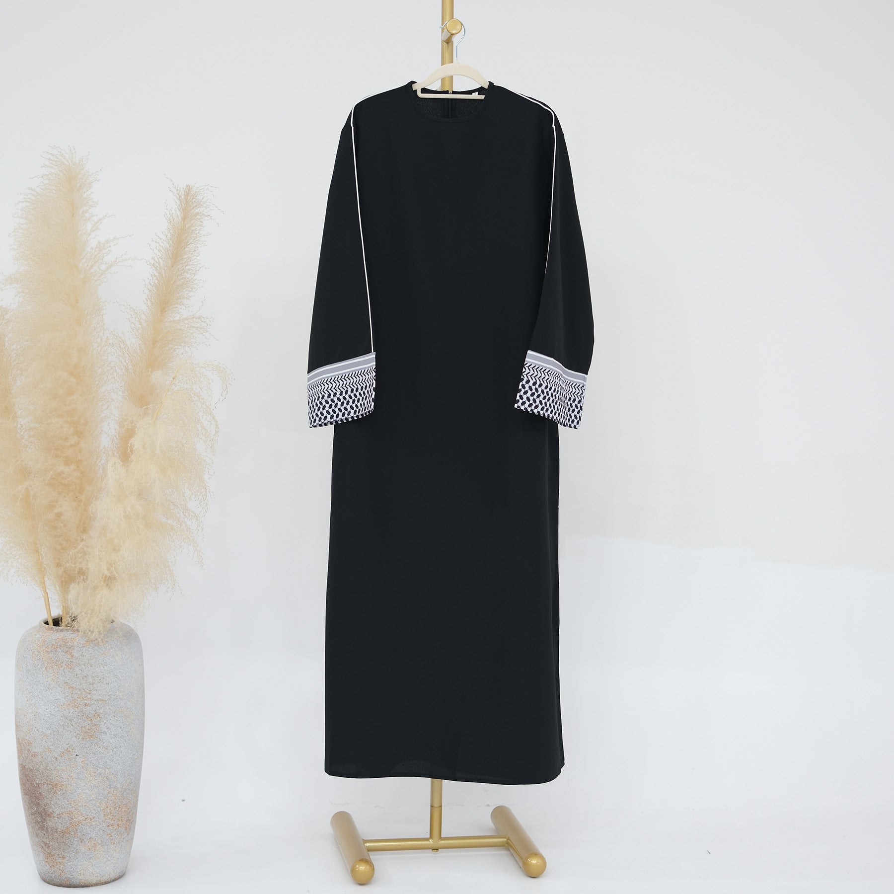 LR764 Middle East Türkiye Dubai Patchwork Elegant Dress - MinYang Fashion Apparel Accessory Manufacturer