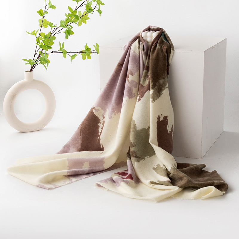 FH24-5783 Polyester Vintage Faux Cashmere Scarf hijab printed scarf scarf winter scarf