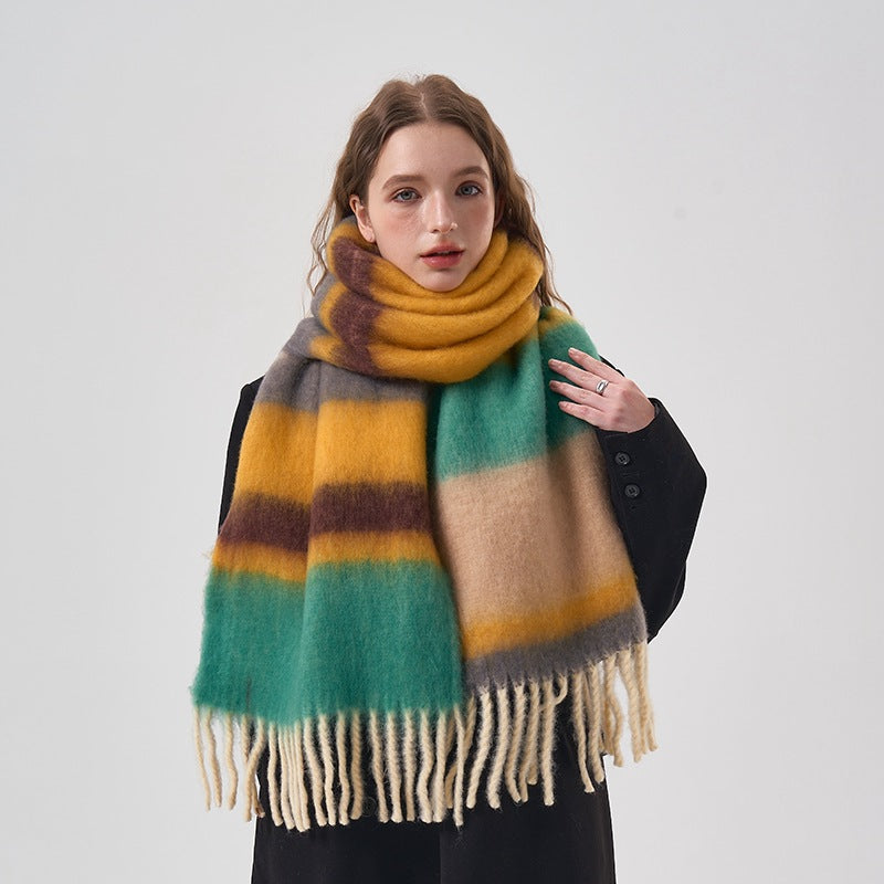 2023-8-25 stripe winter scarf - MinYang Fashion Apparel Accessory Manufacturer