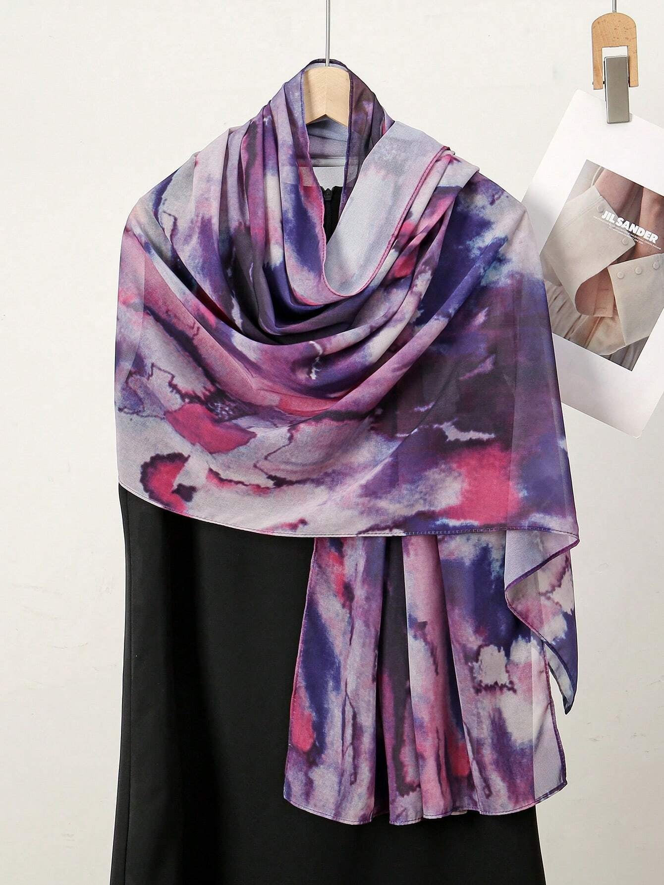 Bufanda/hijab con estampado modal de la serie acuarela de lujo MYM06
