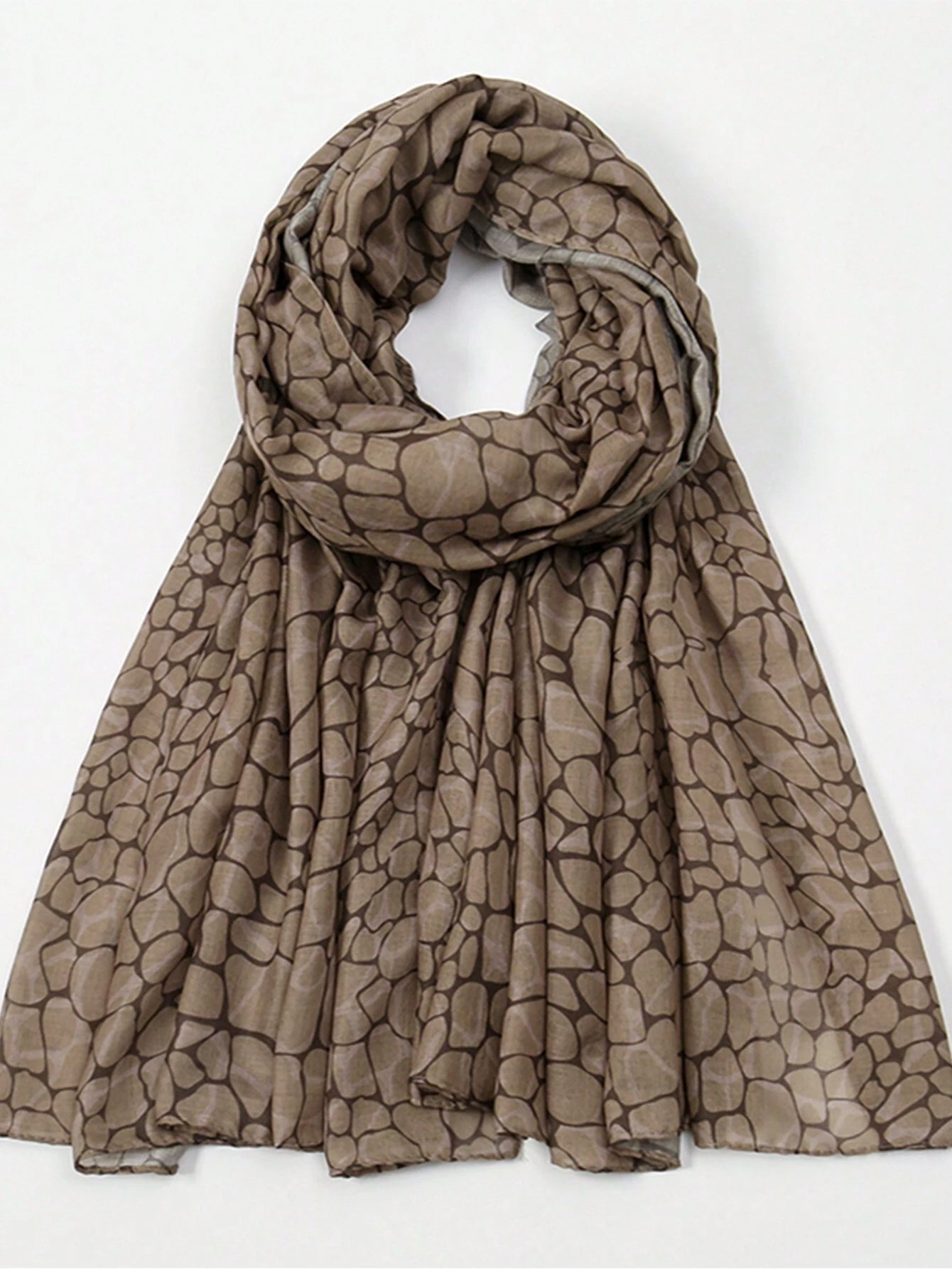 MYM11 Irregular round modal print scarf - MinYang Fashion Apparel Accessory Manufacturer
