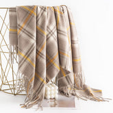 FH23-5421 lattice stripe winter scarf - MinYang Fashion Apparel Accessory Manufacturer