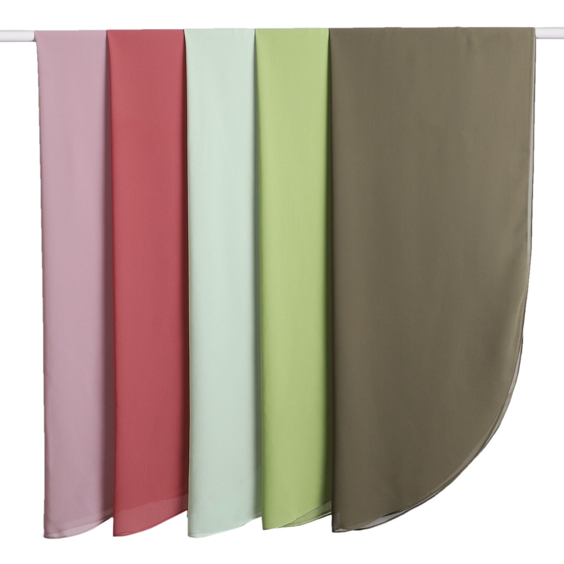 MRYJ01 Rounded hem semi-circular chiffon hijab