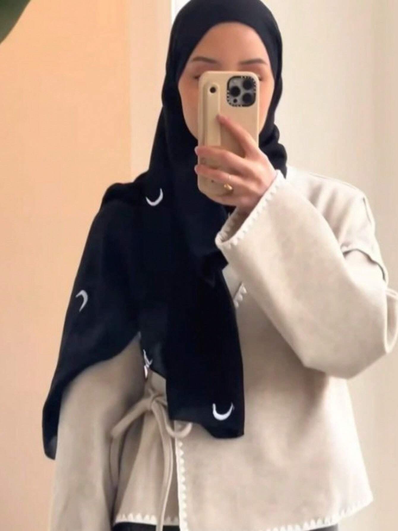 MYM19 Modal Crescent Moon Print hijab/scarf - MinYang Fashion Apparel Accessory Manufacturer