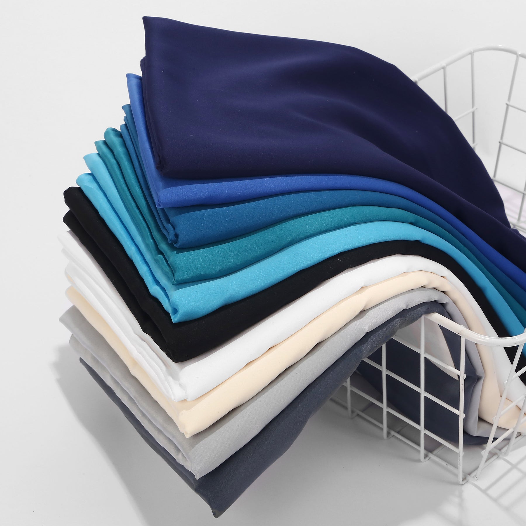 MS140 plain satin hijab scarf - MinYang Fashion Apparel Accessory Manufacturer