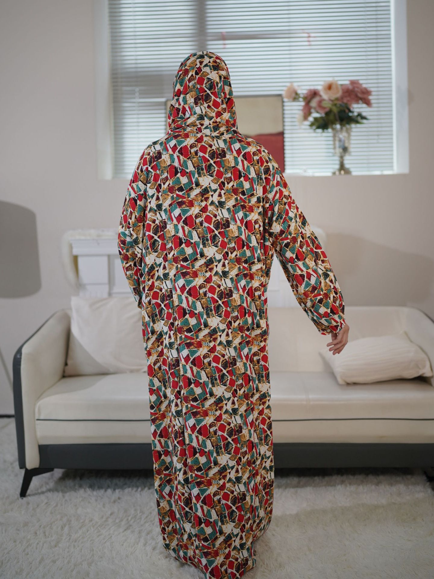 40 Plus Size Women's Robes Fashion Printed Prayer Robes abaya Dresses/gowns prayer set