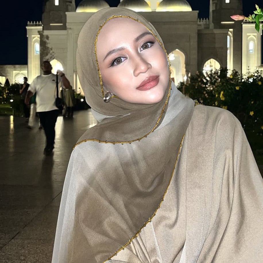WJ055 Diamond Chiffon Omber Modal Hijab