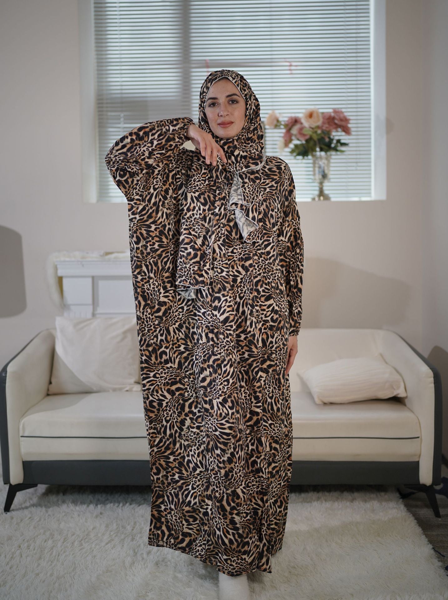 41 Cross-border large size Muslim women's worship clothes African print robe abaya Dresses/gowns prayer set