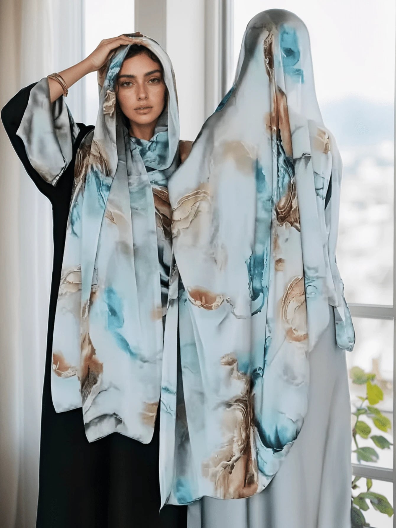 MYM35 Modal trendy tie-dye style scarf/hijab - MinYang Fashion Apparel Accessory Manufacturer