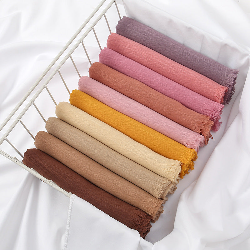 VS648 bamboo joints plain cotton hijab