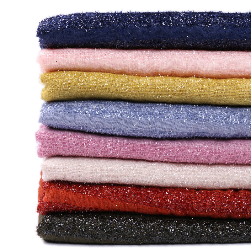 VS169 New pure cotton solid color long scarf - MinYang Fashion Apparel Accessory Manufacturer