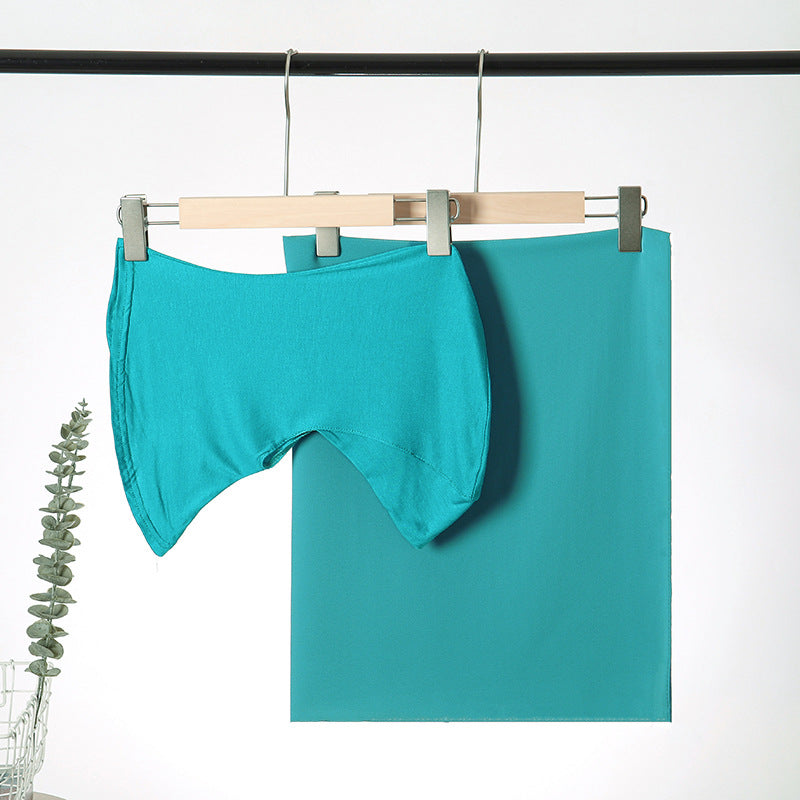 YW240 plain chiffon hijab with undercap jersey