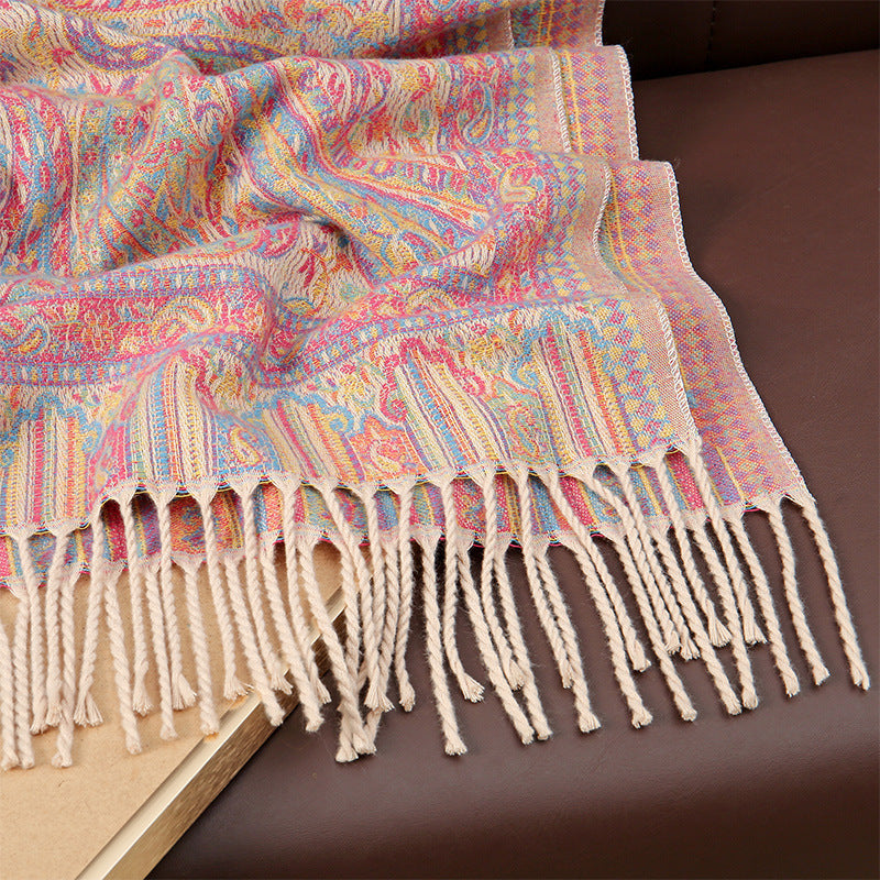 MY07 New core-spun yarn thick warm scarf - MinYang Fashion Apparel Accessory Manufacturer